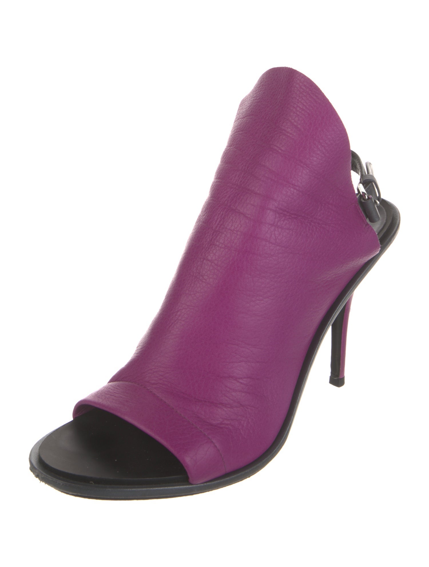 Balenciaga Leather Slingback Sandals