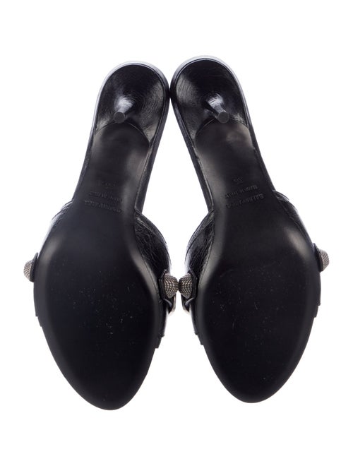 Balenciaga Leather Studded Accents Slides