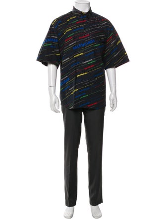 Balenciaga 2018 All Over Logo Shirt