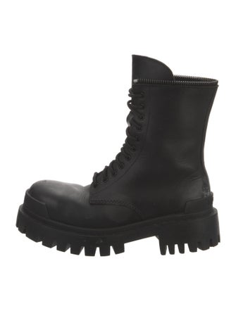 Balenciaga Leather Combat Boots