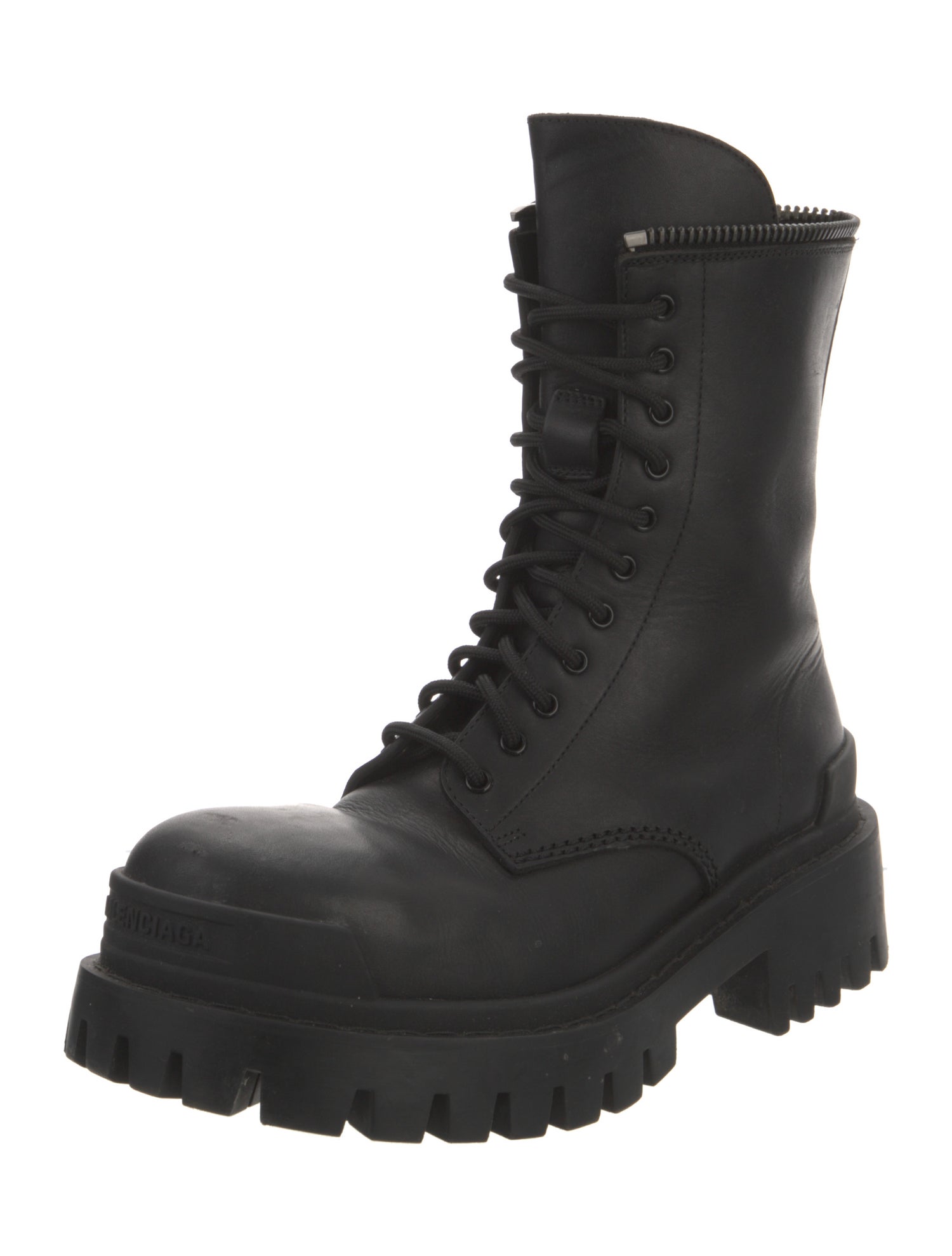 Balenciaga Leather Combat Boots