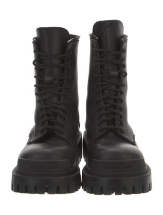 Balenciaga Leather Combat Boots