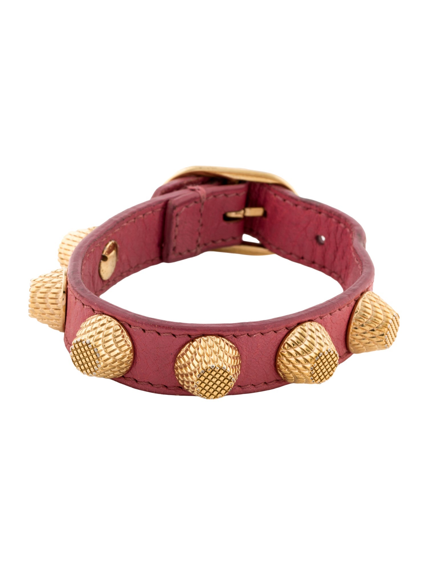 Balenciaga Leather Giant Stud Bracelet