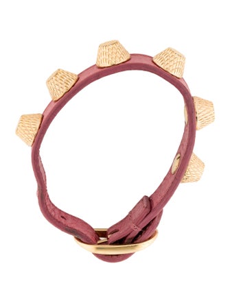 Balenciaga Leather Giant Stud Bracelet