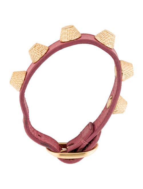 Balenciaga Leather Giant Stud Bracelet