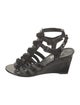 Balenciaga Leather Studded Accents Gladiator Sandals