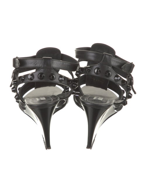 Balenciaga Leather Studded Accents Gladiator Sandals