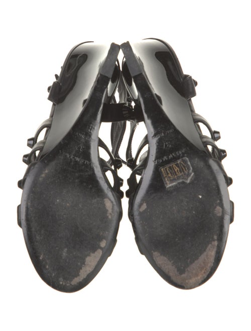 Balenciaga Leather Studded Accents Gladiator Sandals