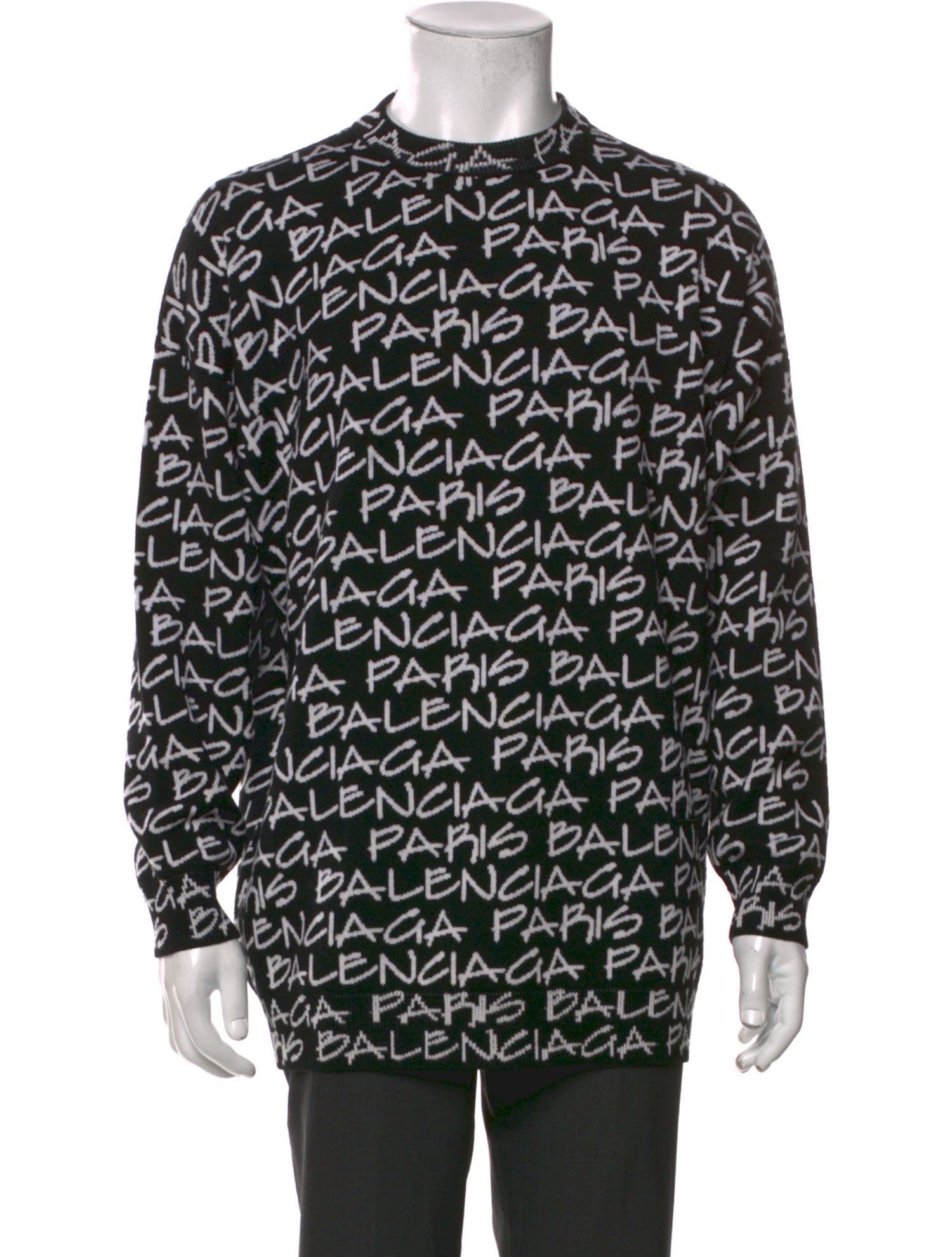 Balenciaga 2019 Signature Logo Pullover