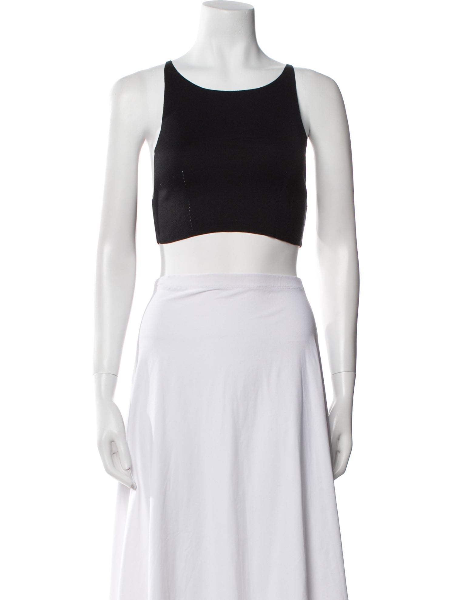 Balenciaga 2010's Scoop Neck Crop Top