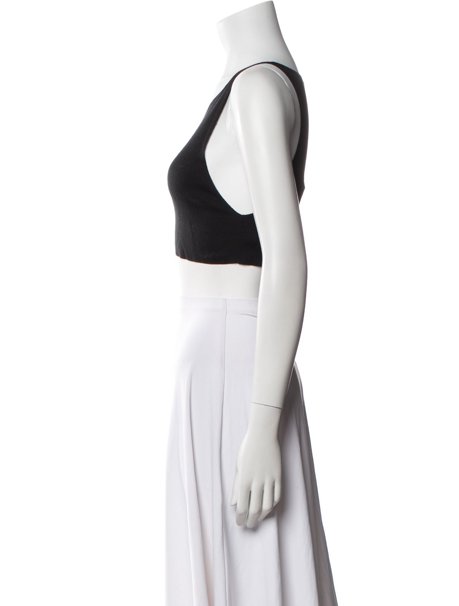 Balenciaga 2010's Scoop Neck Crop Top