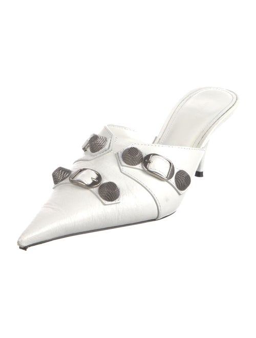 Balenciaga Leather Studded Accents Mules
