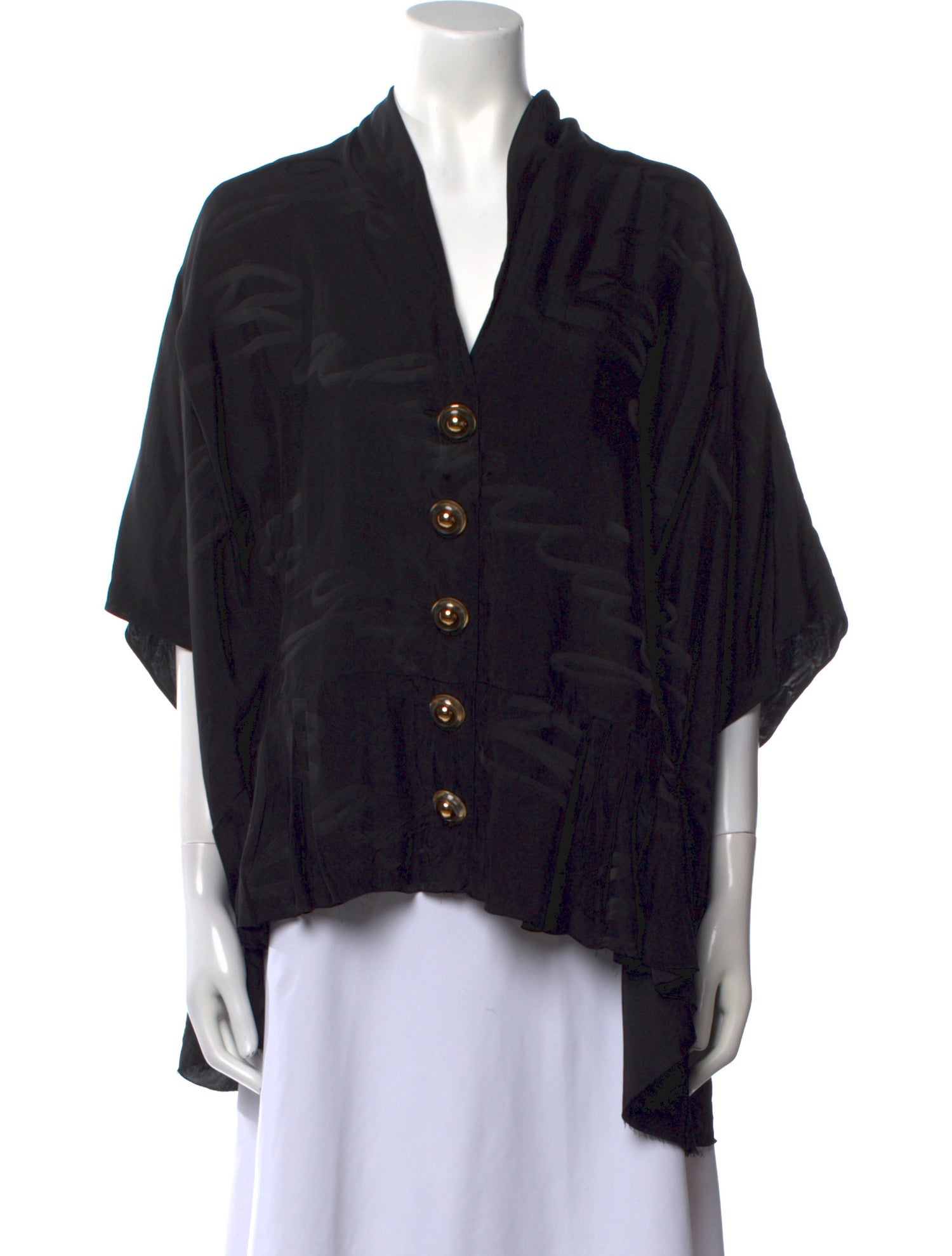 Balenciaga 2021 Silk Button-Up Top