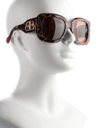 Balenciaga Square Tinted Sunglasses