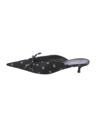 Balenciaga Satin Printed Mules
