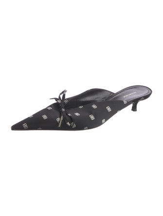 Balenciaga Satin Printed Mules
