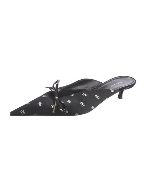 Balenciaga Satin Printed Mules