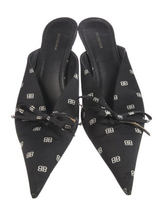 Balenciaga Satin Printed Mules