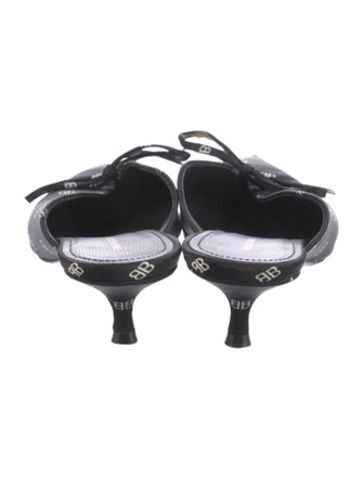 Balenciaga Satin Printed Mules