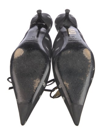 Balenciaga Satin Printed Mules