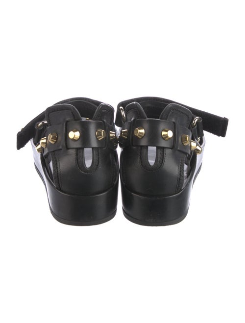 Balenciaga Leather Studded Accents Gladiator Sandals