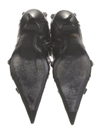 Balenciaga Leather Studded Accents Boots