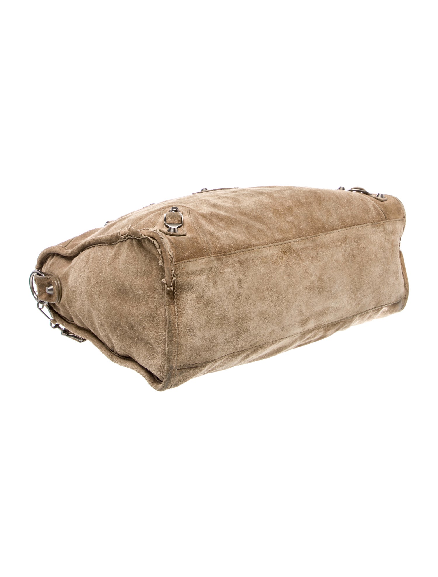 Balenciaga Suede Motocross Classic City - Neutrals Handle Bags