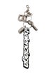 Balenciaga Silver toned Metal Keychain