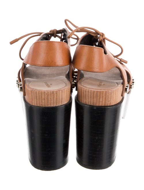 Balenciaga Leather Studded Accents Slingback Sandals