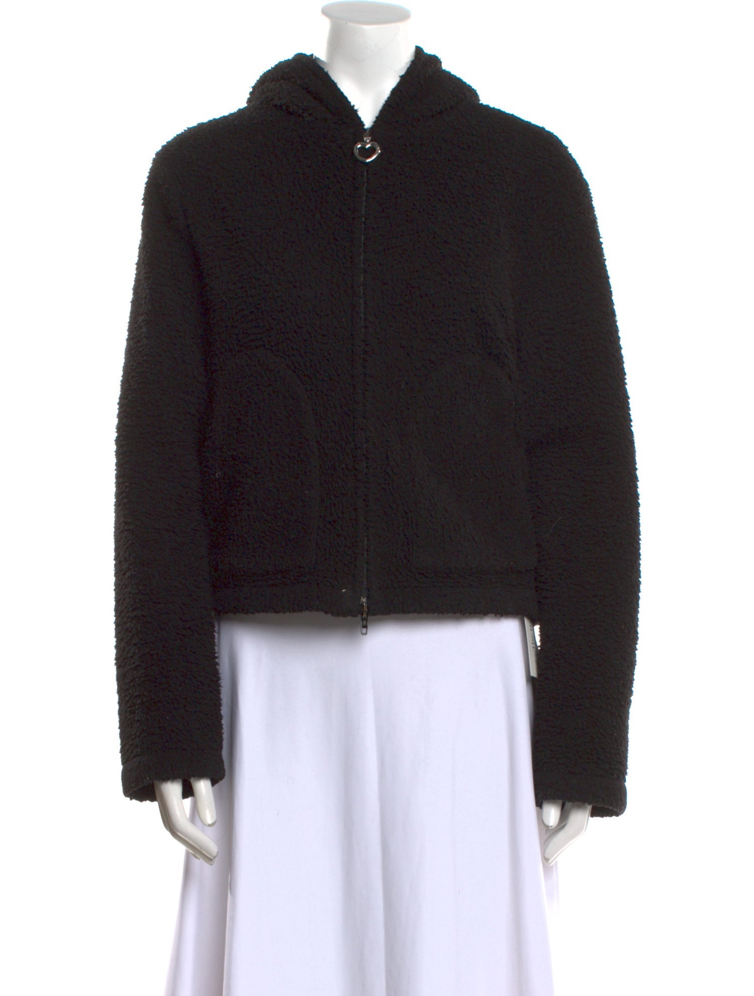 Balenciaga 2022 Heart Motif Sherpa Sweatshirt