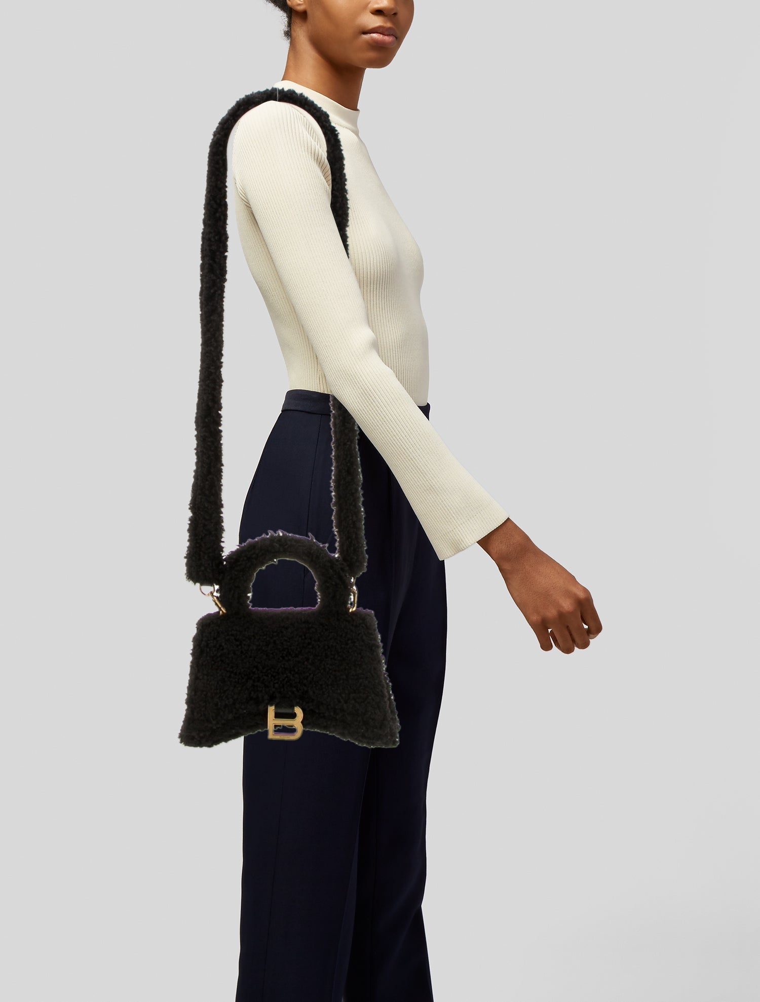 Balenciaga Faux Fur Hourglass