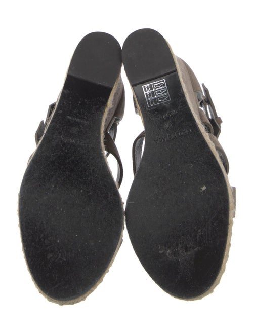 Balenciaga Suede Whipstitch Trim Espadrilles