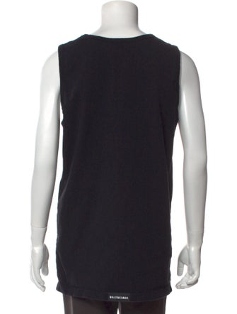 Balenciaga Signature Logo Scoop Neck T-Shirt