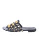 Balenciaga Leather Studded Accents Slides