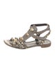 Balenciaga Leather Studded Accents Gladiator Sandals