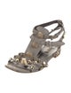 Balenciaga Leather Studded Accents Gladiator Sandals