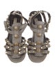 Balenciaga Leather Studded Accents Gladiator Sandals