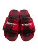 Balenciaga Printed Embroidered Accent Slides