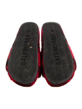 Balenciaga Printed Embroidered Accent Slides