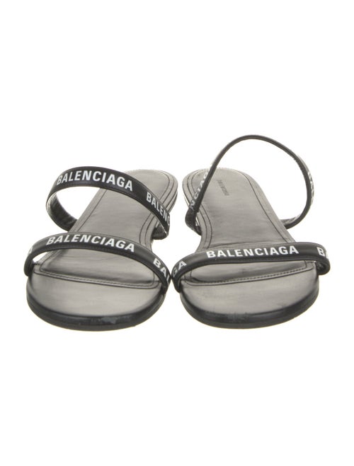 Balenciaga Leather Printed Slides