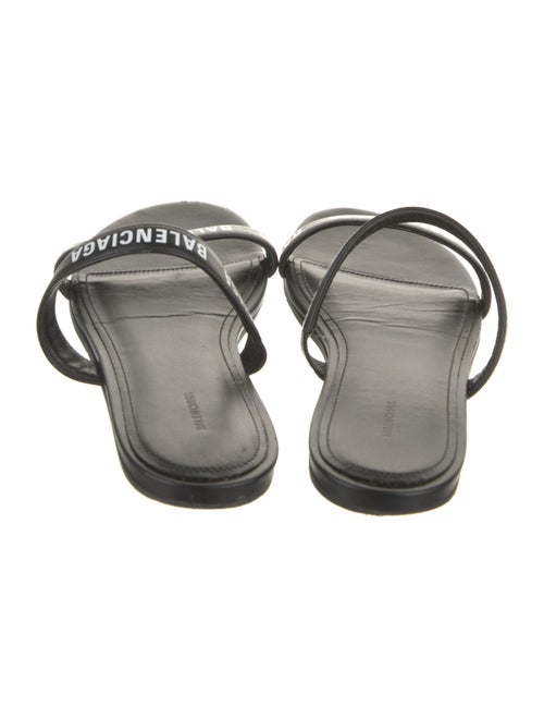Balenciaga Leather Printed Slides
