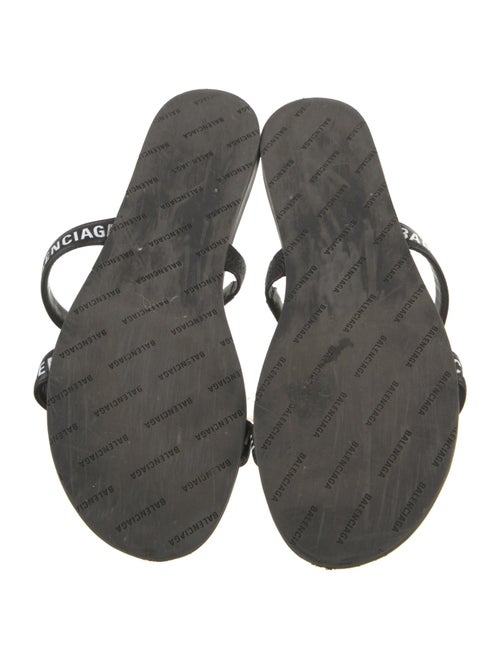 Balenciaga Leather Printed Slides