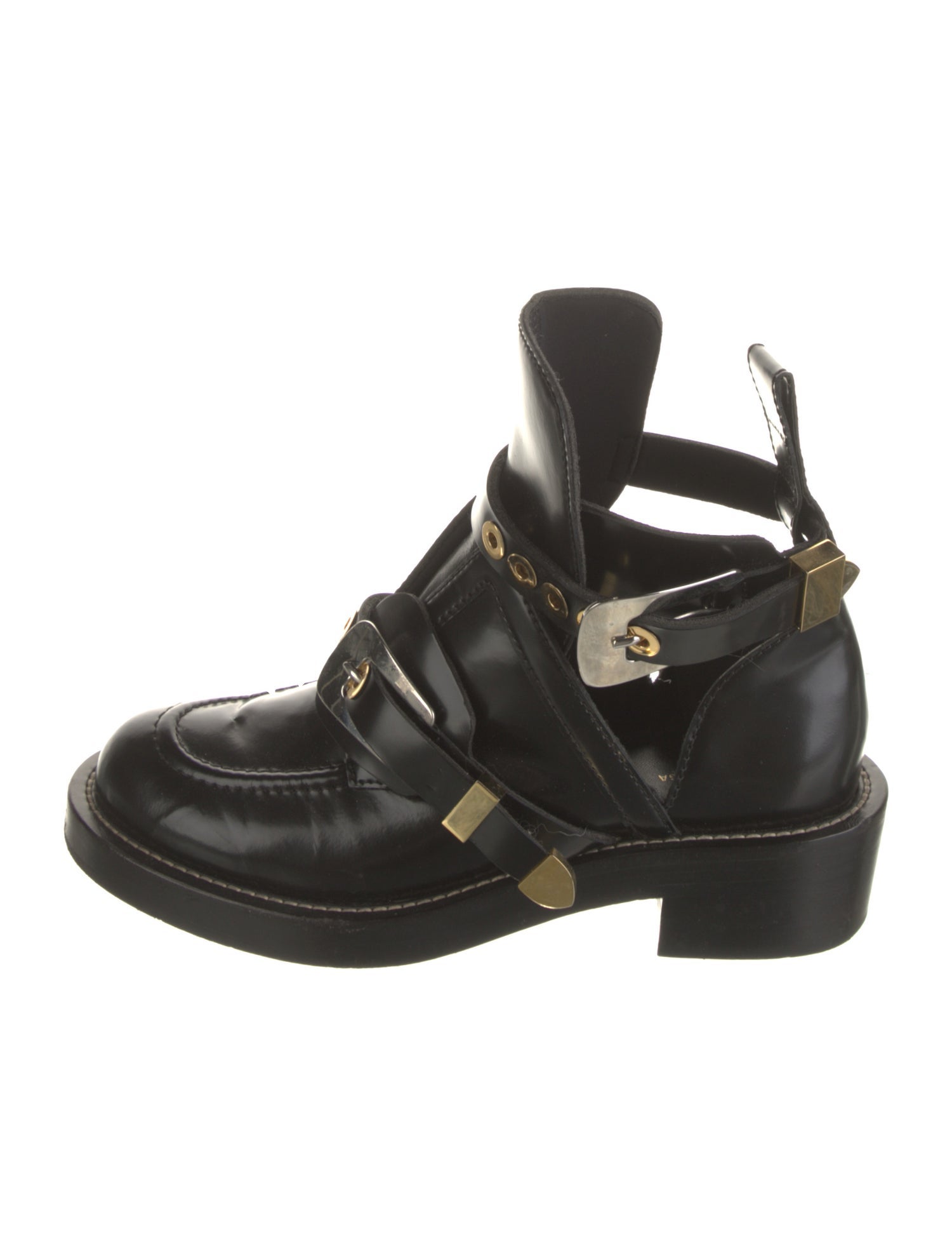 Balenciaga Leather Combat Boots