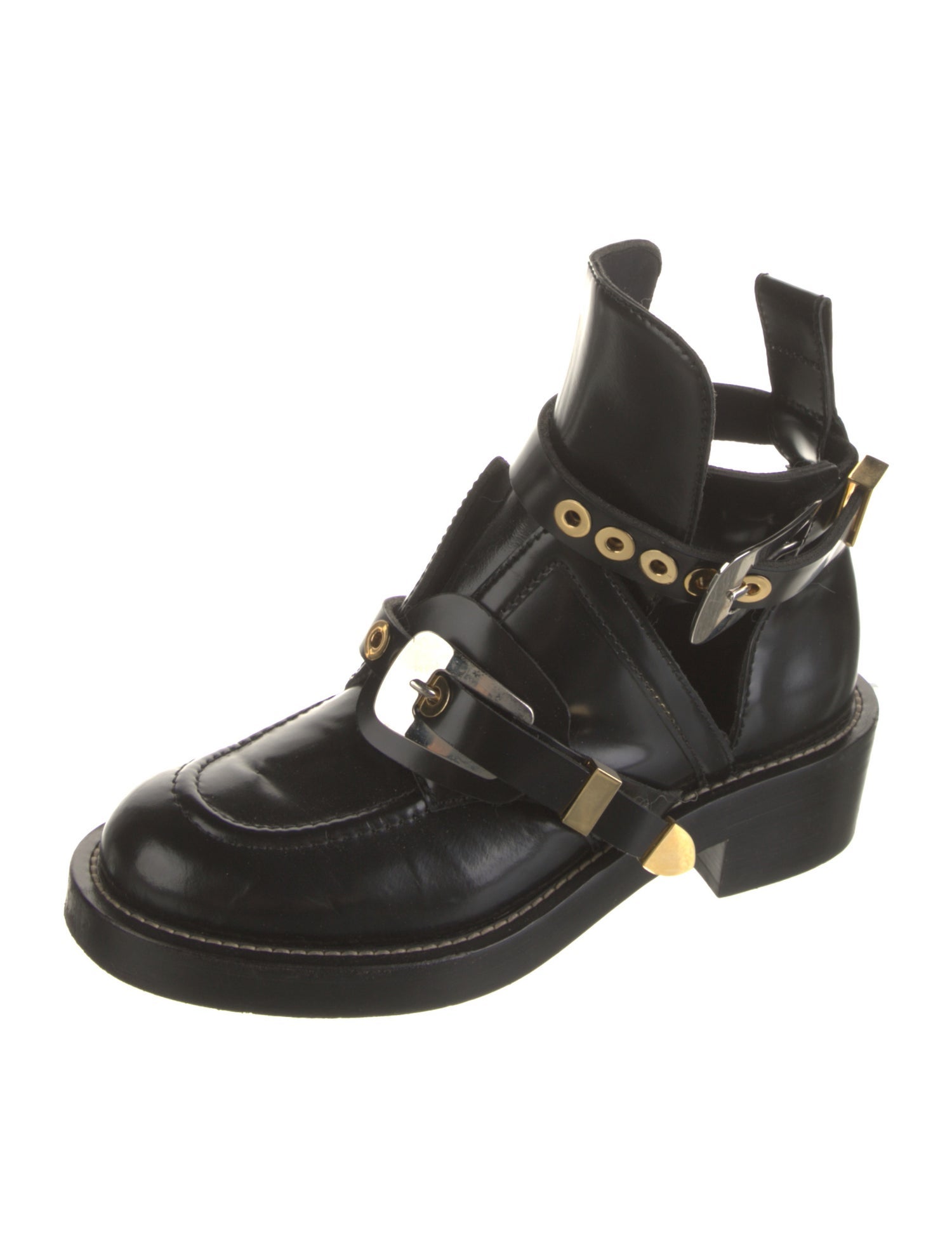 Balenciaga Leather Combat Boots