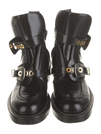 Balenciaga Leather Combat Boots