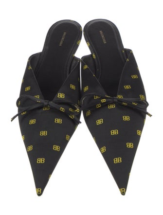 Balenciaga Satin Printed Mules