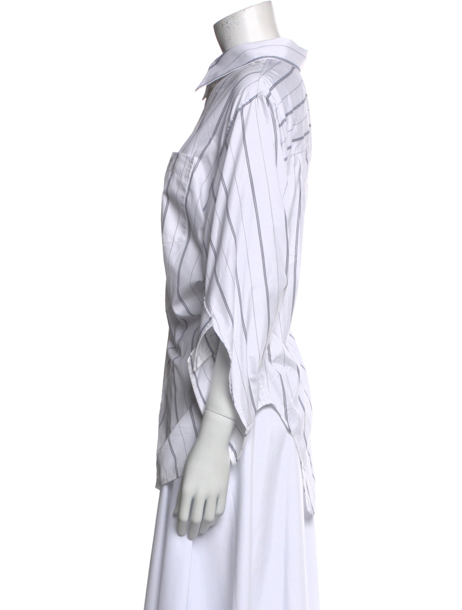 Balenciaga 2022 Striped Button-Up Top