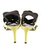 Balenciaga Leather Colorblock Pattern Slingback Sandals