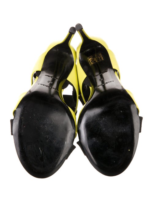 Balenciaga Leather Colorblock Pattern Slingback Sandals