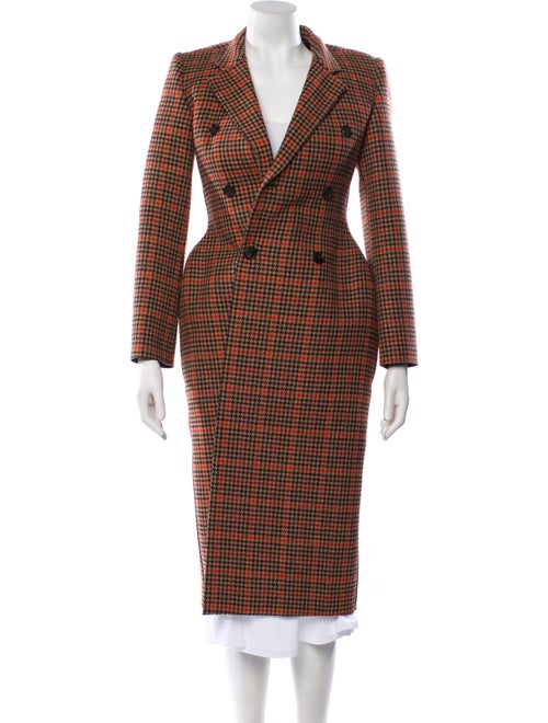 Balenciaga 2018 3D Hourglass Houndstooth Peacoat